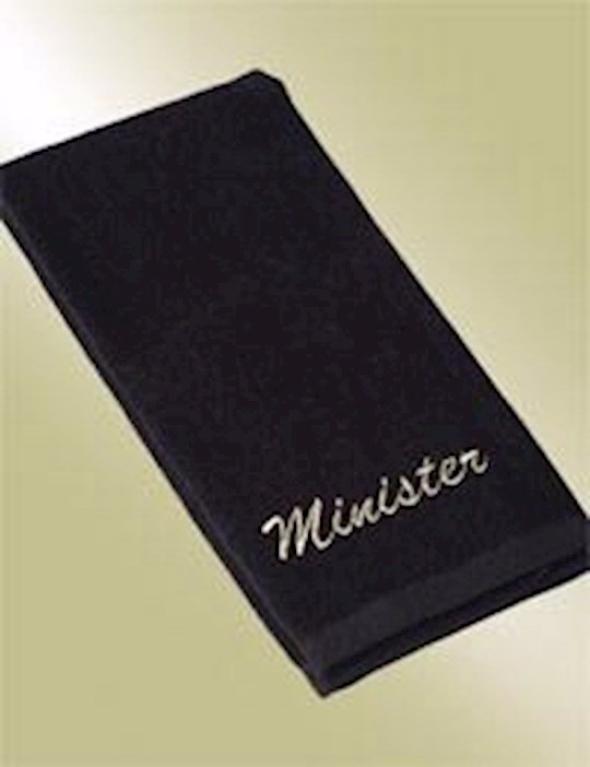 Towel: Clergy Hand Towel Minister [Black] - Swanson